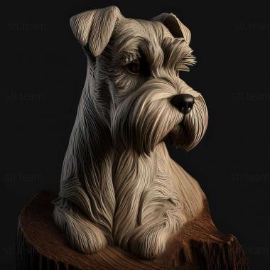 3D model Zwergschnauzer dog (STL)